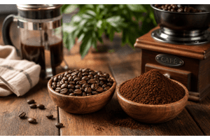 What is the difference between freshly ground coffee and pre-ground coffee?