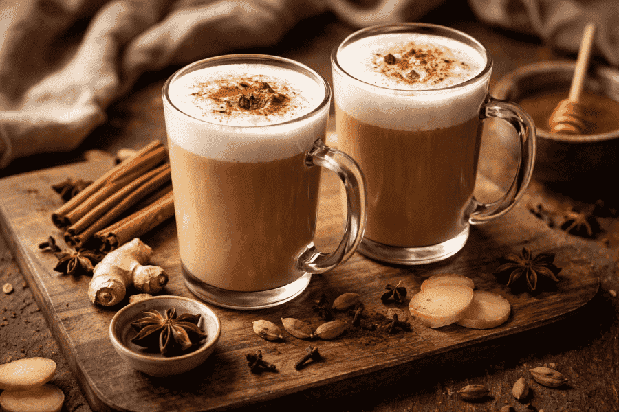 Chai latte: make it yourself with real spices!