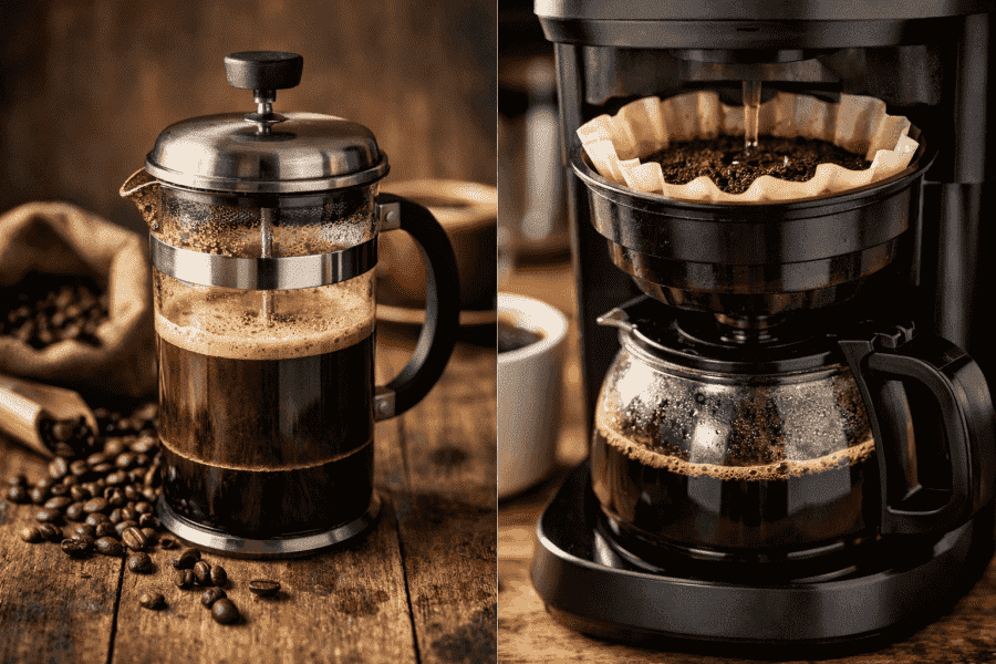 What's the difference between French press and filter coffee?