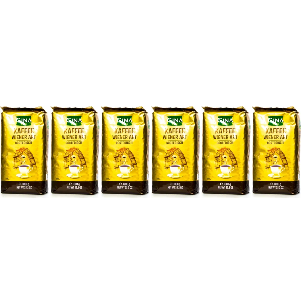Gina Wiener Kaffee - coffee beans - 6 x 1 KG 