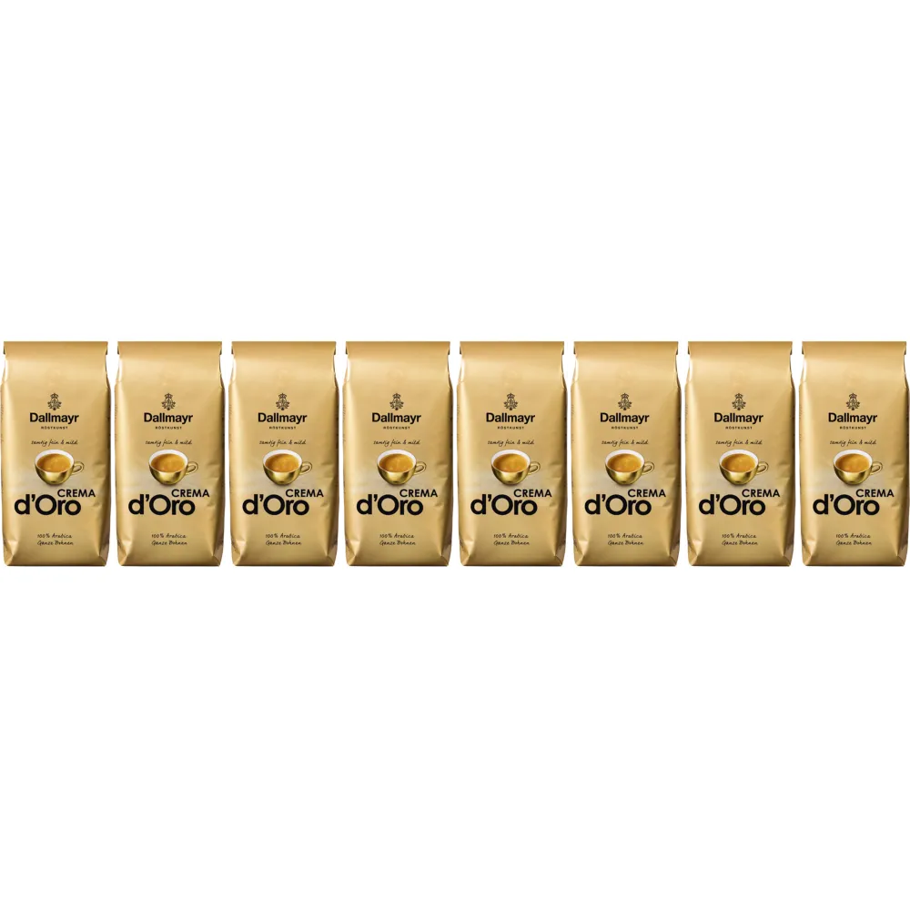 Dallmayr Crema d'Oro mild & fine - coffee beans - 8 x 1 kg