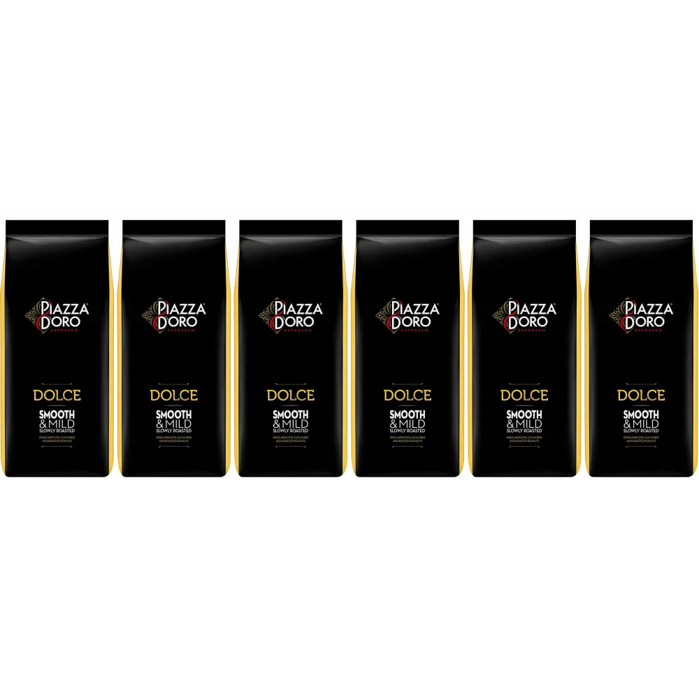 Piazza d'Oro Dolce - Coffee Beans - 6 x 1 kg