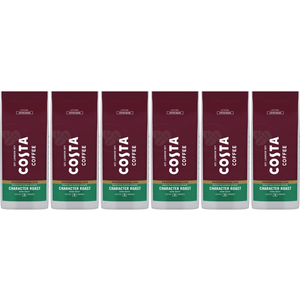 Costa Coffee Brazilian Single Origin Dark Roast - Coffee Beans - 6 x 1 kg