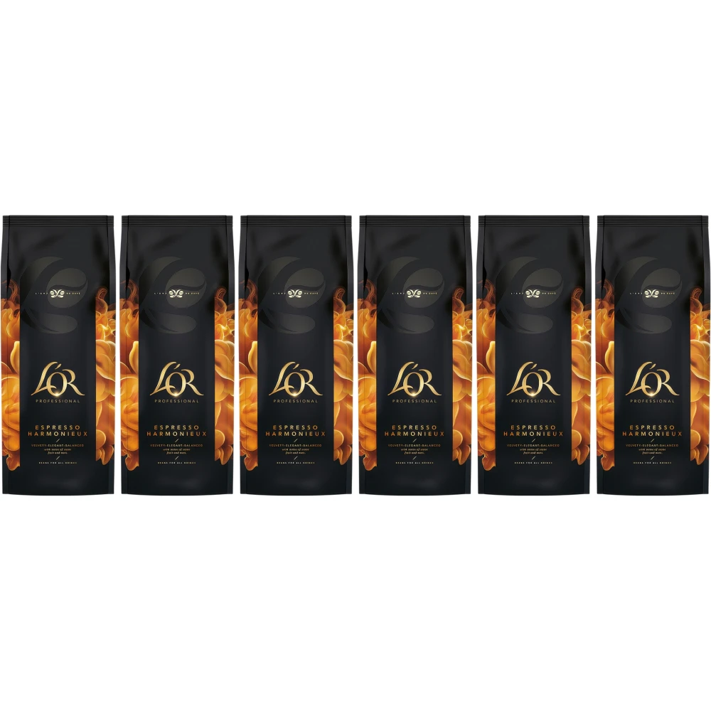 L'OR Harmonieux Espresso - Coffee Beans - 6 x 1 kg