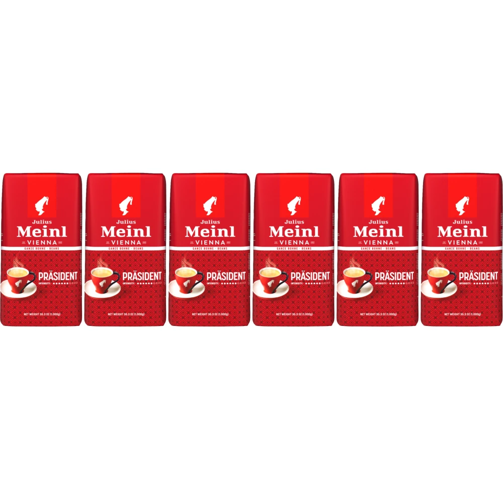 Julius Meinl Präsident - coffee beans - 6 x 1 kg