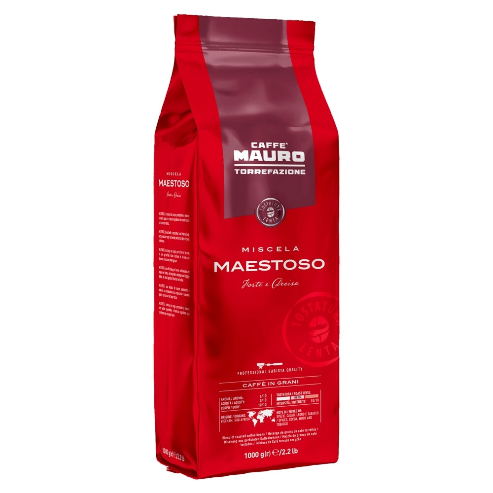 Caffè Mauro Maestoso - Coffee Beans - 6 x 1 Kilogram