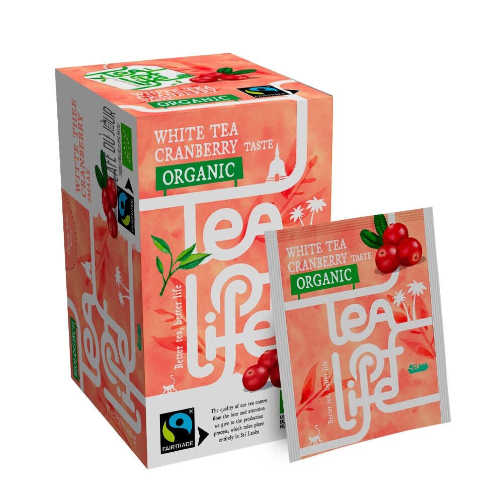 White Tea Cranberry - Organic & Fairtrade - Tea of Life - 25 tea bags