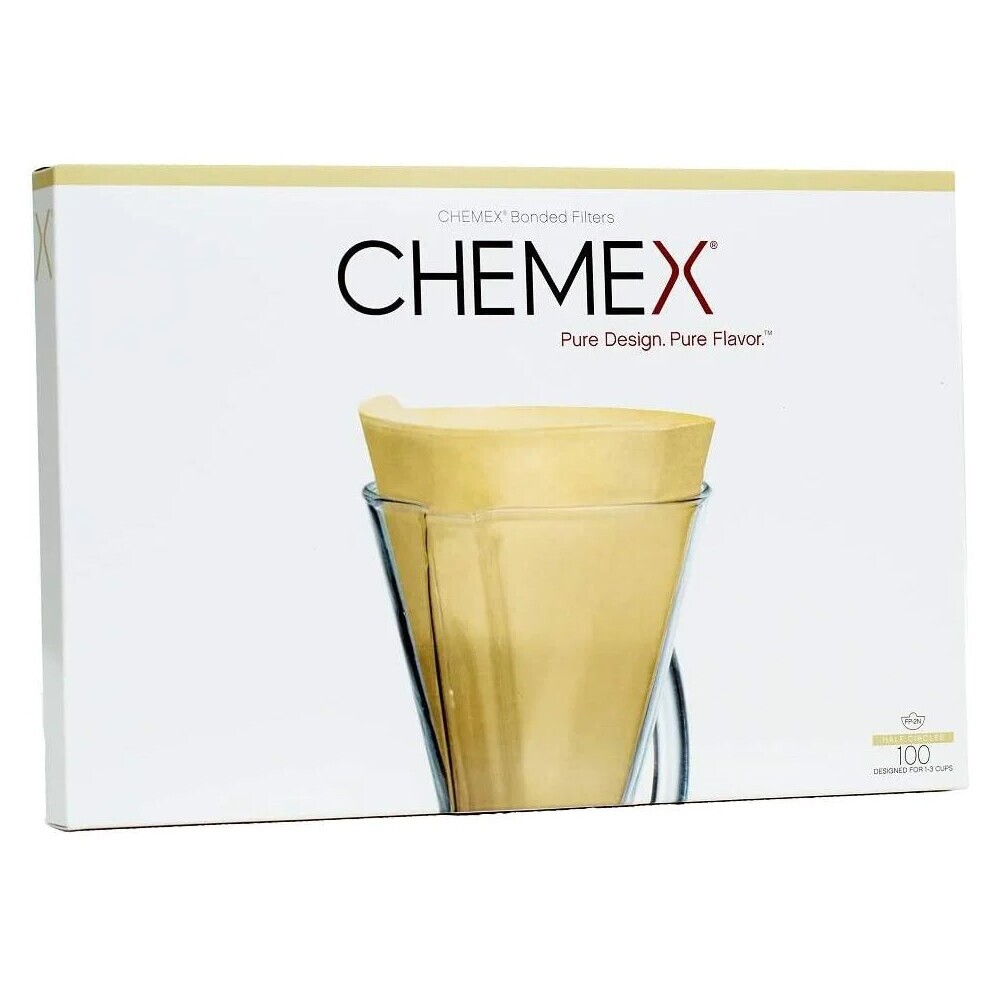 Chemex Coffee Filters 3-Cup - FP-2N Bonded (unfolded, unbleached) - 100 pieces