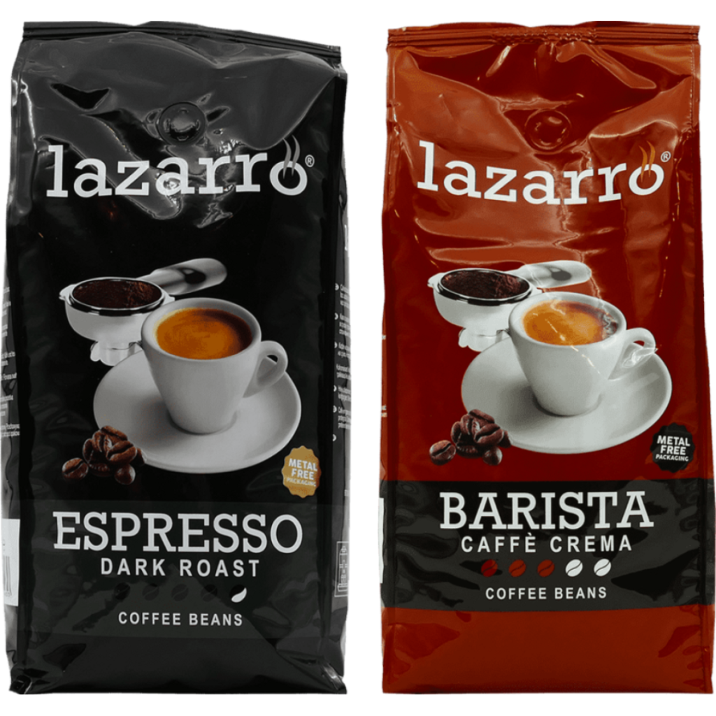 Lazarro Beans Duo - Dark Roast & Caffè Crema 2 x 1 kilo