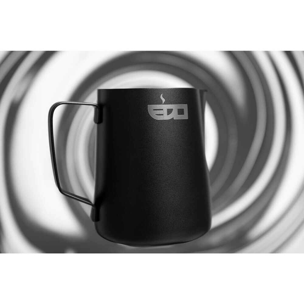 Milk jug - matte black stainless steel - 600 ml
