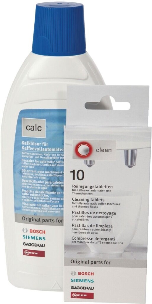 Maintenance kit for Siemens/Bosch coffee machine – 10 tablets / 500 ml descaler