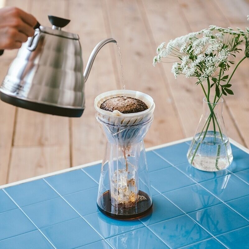 Hario V60 glass iced coffee maker