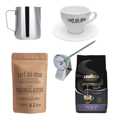 Starter package - Cappuccino - accessories and 2 kilos of coffee beans