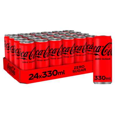Coca Cola Zero 330 ml. / tray 24 cans (HR / Sleek Can)