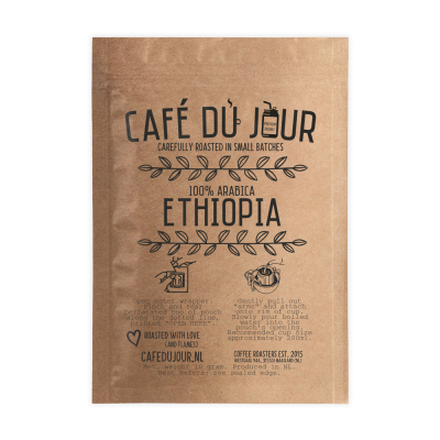 Café du Jour Single Serve Drip Coffee - 100% arabica ETHIOPIA - Ground coffee for on the GO!