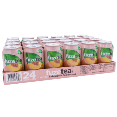 Fuze Tea peach black tea 330 ml. / tray 24 cans 