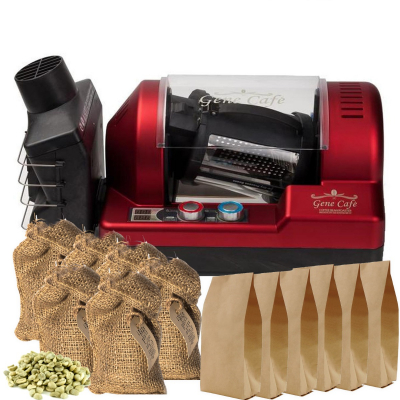 Gene Café CBR101 coffee roaster (red) starter pack
