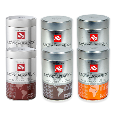 illy Monoarabica tasting pack - coffee beans - 6 x 250g