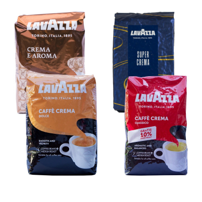 Lavazza Crema Sample pack - coffee beans - 4 x 1 KG 