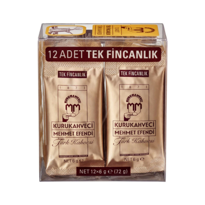 Kurukahveci Mehmet Efendi - ground coffee (Turkish Coffee) - 12x6 gram 