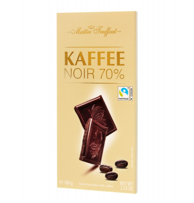 Dark chocolate 70% - with coffee - 100 grams