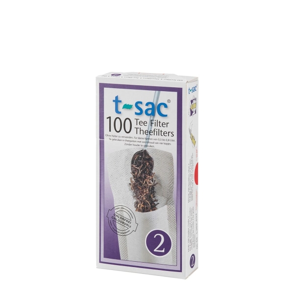 t-sac Theefilters No. 2 - voor 100 x vier koppen thee