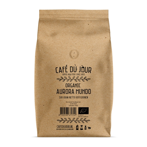 Café du Jour Organic Aurora Mundo – Coffee Beans – 500 gram