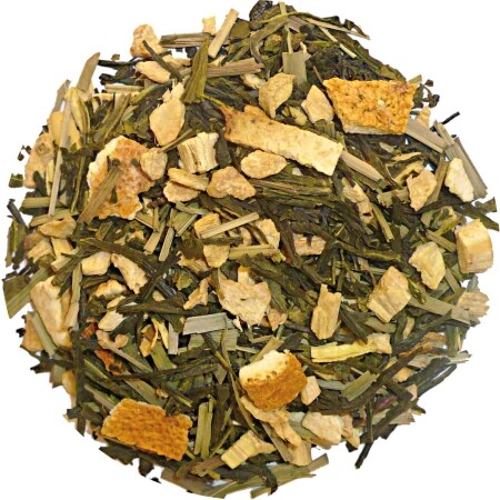 Orange Ginger Sencha - Green tea 100 grams - Café du Jour loose leaf tea