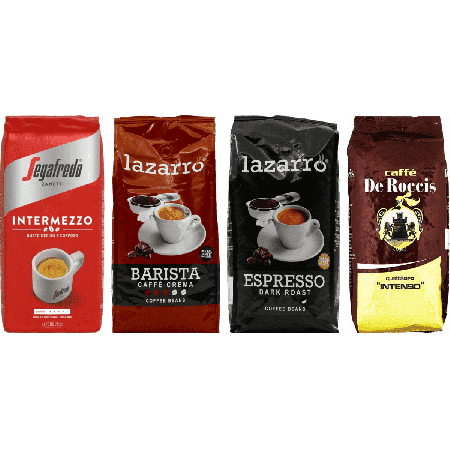 Italian Espresso Selection - 4 x 1 kilo coffee beans