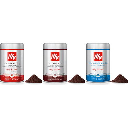 illy Espresso Tasting Pack with Decaf - ground coffee - 3 x 250 grams