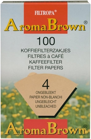 Filtropa Aroma Brown - Coffee Filters Size 4 - 100 Pieces
