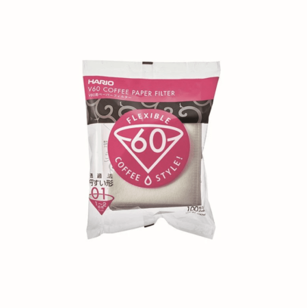 Hario V60 coffee filters - size 01 colour white (VCF-01-100W) - 100 pieces