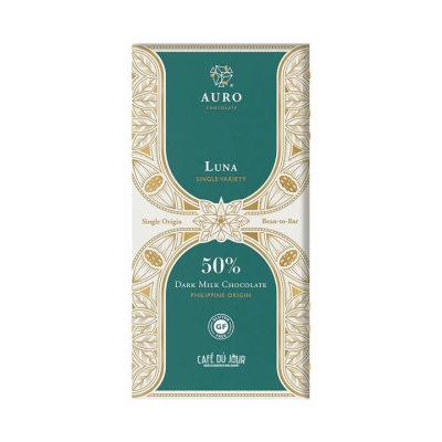 Short Best Before Date: Auro - Luna - 50% Dark Milk Chocolate