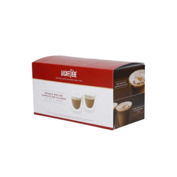 La Cafetière - Double-walled Cappuccino Glasses - 2 pieces