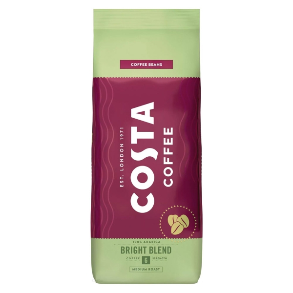 Costa Coffee Bright Blend - koffiebonen - 1 kilo