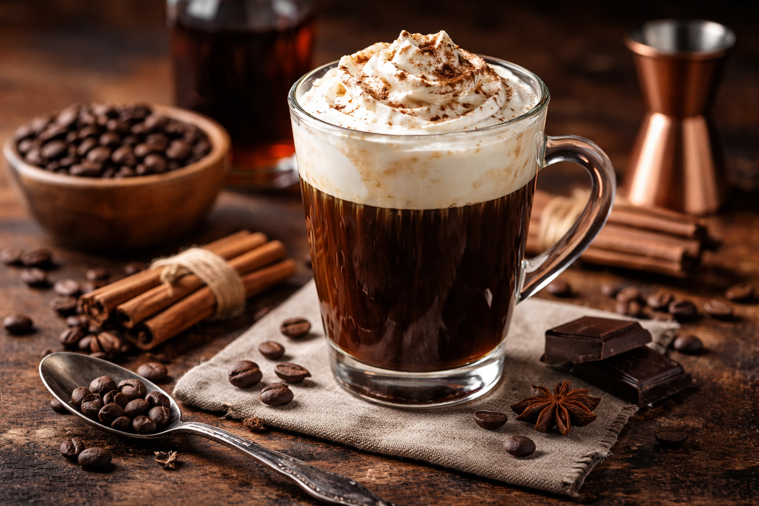 Kiss of Fire coffee recipe: a warming coffee cocktail with a kick