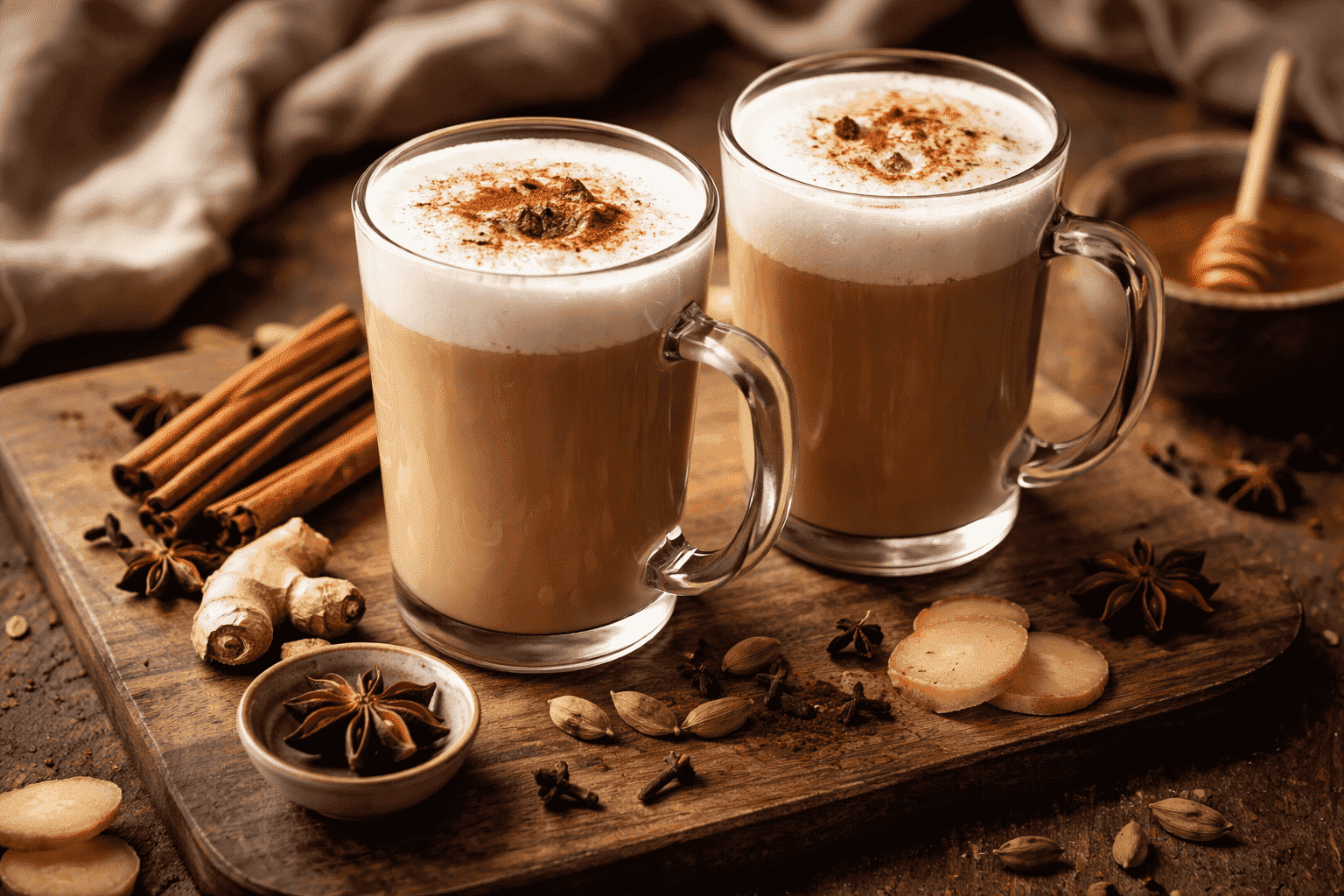 Chai latte: make it yourself with real spices!