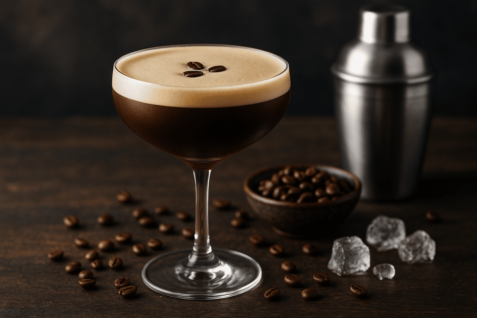 A beautiful espresso martini