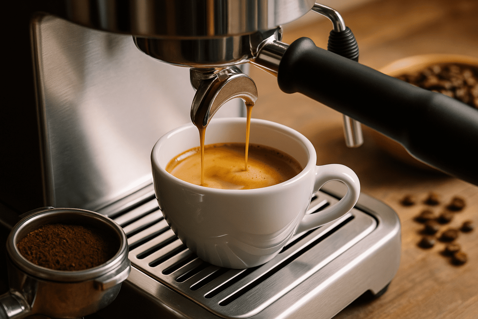 Weighing espresso